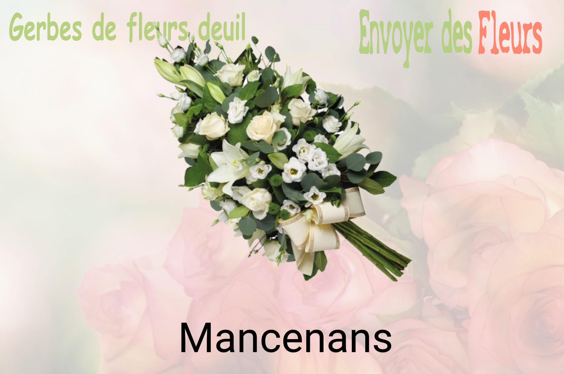 Gerbe de fleurs de deuil livrée à Mancenans